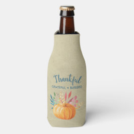 Enfriador De Botellas Agradecimiento bendecido con calabaza Naranja