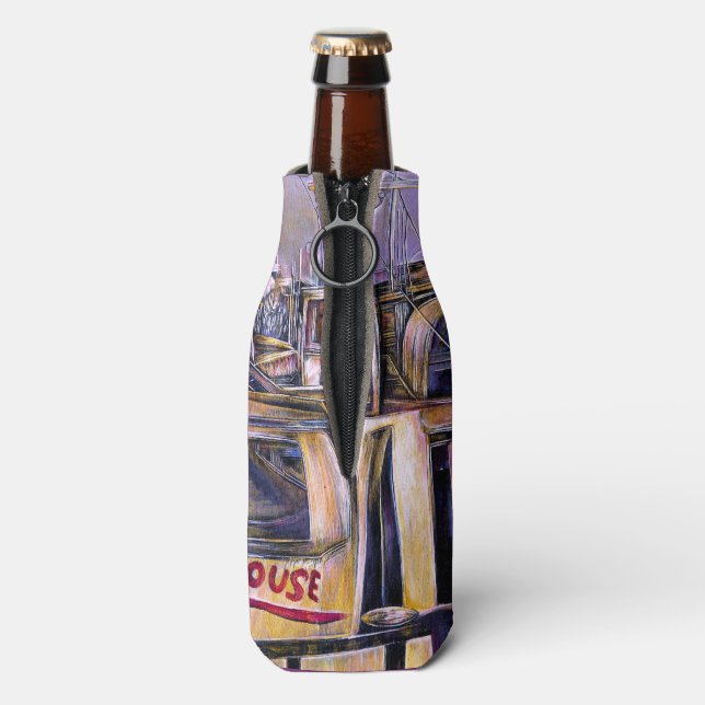 Enfriador De Botellas Agua.Nacida Misterio Carne, Israel (Reverso de la botella)