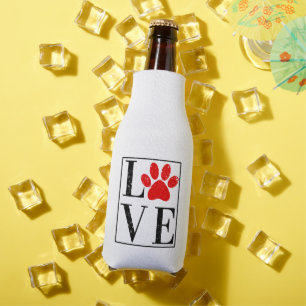 ENFRIADOR DE BOTELLAS AMANTE DE MASCOTAS DUEÑO DE PERRO HUELLA DE PATA D