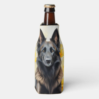 Enfriador De Botellas Amante del perro Tervuren belga y amapolas