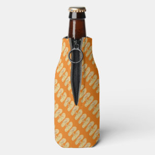 Enfriador De Botellas Amarillo con Naranja Flip Flop Pattern