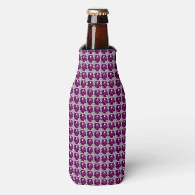 Enfriador De Botellas Amethyst Diamond Art, Purple (Frente de la botella)