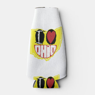 Enfriador De Botellas Amo Ohio Sonriendo Cara Feliz
