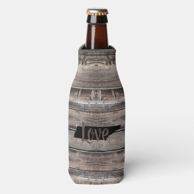 Enfriador De Botellas AMOR TENNESSEE rústico en guión | (Frente de la botella)
