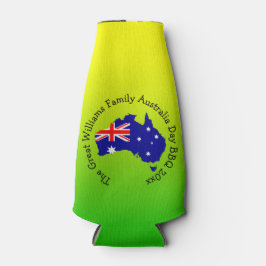 Enfriador De Botellas Añadir nombre año Australia Día BBQ Stubby Holder