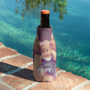 Enfriador De Botellas Añadir tu propia cita de amor fotográfico person