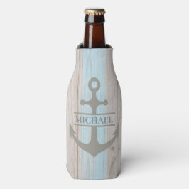 Enfriador De Botellas Ancla de barco de madera náutica nombre de playa