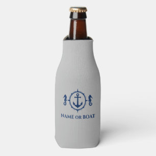 Enfriador De Botellas Ancla náutica Caballo de mar tu nombre o barco te