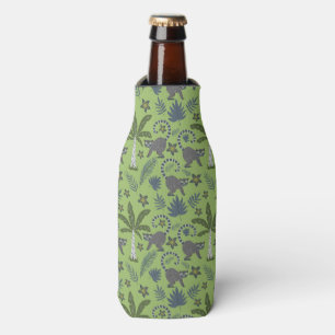 Enfriador De Botellas Animales tropicales sin soldadura patrón verde y g