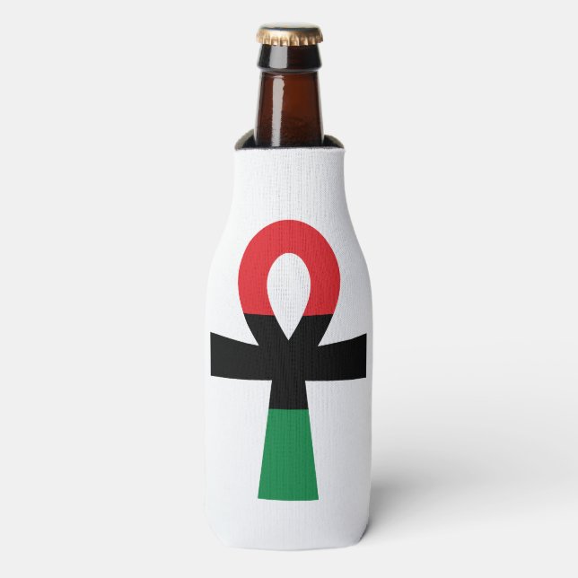 Enfriador De Botellas Ankh rojo, negro y verde (Frente de la botella)