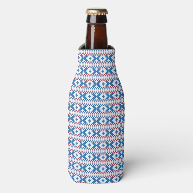 Enfriador De Botellas Antiguos signos letones azul, rojo, blanco (Frente de la botella)