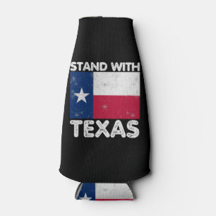 Enfriador De Botellas Apoya a Texas con la bandera texana de Texas