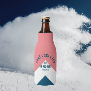 Enfriador De Botellas Après Ski Club Invierno de la Marina Rosa Retro