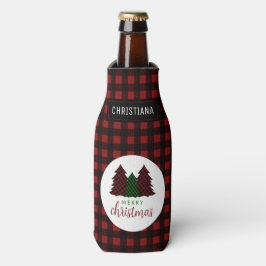 Enfriador De Botellas Árbol de navidad del patrón revestido de navidad