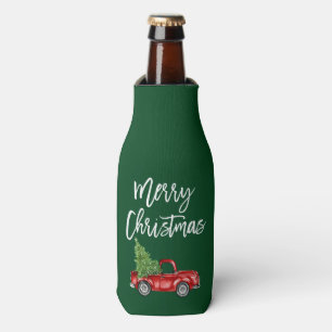 Enfriador De Botellas Árbol verde vintage de Camión Vintage de Pincel