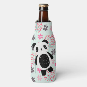 Enfriador De Botellas Árboles, flores y osos panda