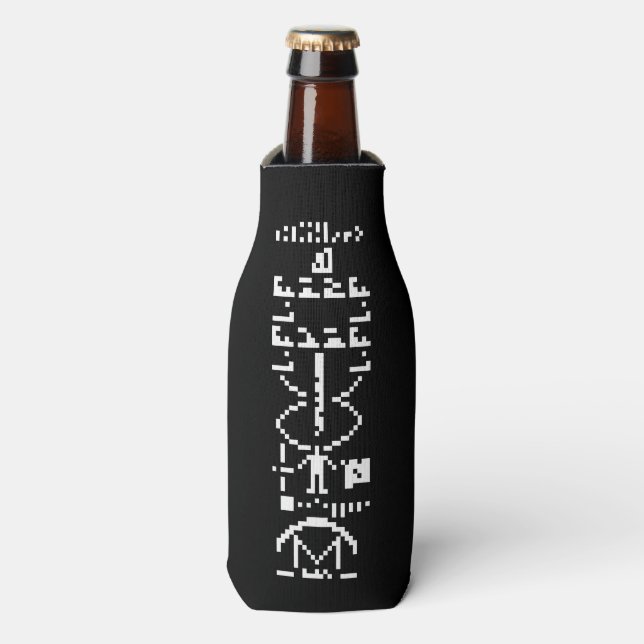 Enfriador De Botellas Arecibo Binary Message 1974 (Frente de la botella)