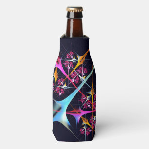 Enfriador De Botellas Arte abstracto moderno floral rosa Patrón de color