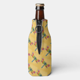 Enfriador De Botellas Arte de la libélula (amarillo)