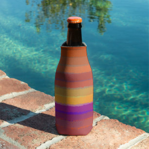 Enfriador De Botellas Arte de Pop de Color Acuarela Salada Amanecer Bril