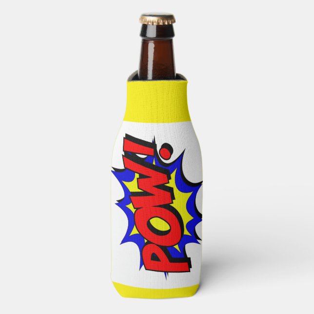 Enfriador De Botellas Arte Pop Retro, ¡Pum de Cómic! (Frente de la botella)