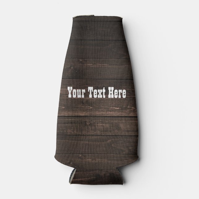 Enfriador De Botellas Aspecto occidental rústico de madera oscura (Anverso)