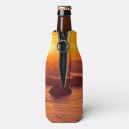 Enfriador De Botellas Atardecer de niebla en el puente Kurushima Kaikyo