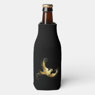 Enfriador De Botellas Ave dorada sobre fondo negro