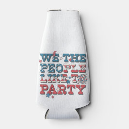 ENFRIADOR DE BOTELLAS AZUL BLANCO PATRIOTA COMO EL FIESTA