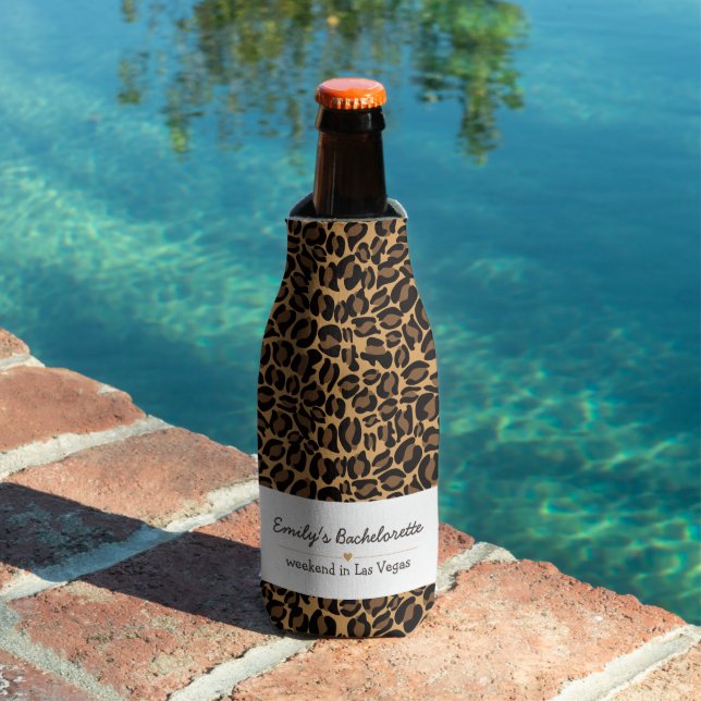 Enfriador De Botellas Bachelorette Bride Boujee Impresión de Leopardo de (Piscina in situ)