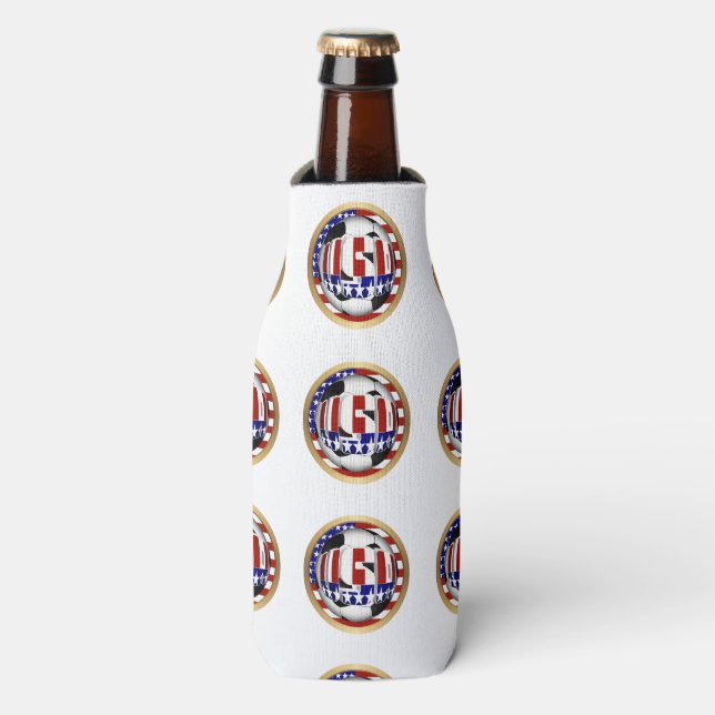 Enfriador De Botellas Ball de fútbol de Estados Unidos (Frente de la botella)