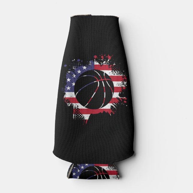 Enfriador De Botellas Baloncestista de Bandera Americana (Anverso)