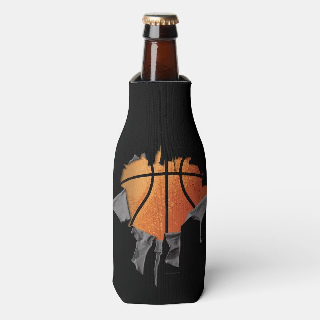 Enfriador De Botellas Baloncesto desgarrado (Frente de la botella)