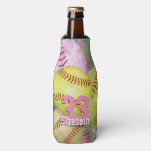 Enfriador De Botellas Baloncesto femenino amarillo rosa