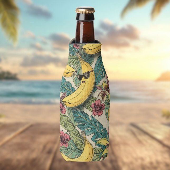 Enfriador De Botellas Banana Groove | Funky Dancing Banana Retro Cartoon (Subido por el creador)