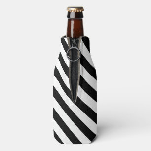 Enfriador De Botellas Bandas angladas en blanco y negro