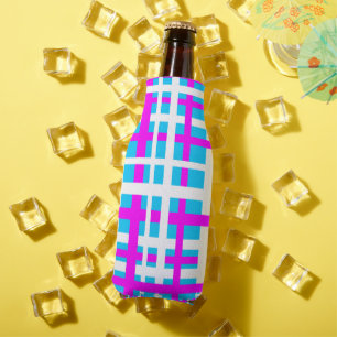 Enfriador De Botellas Bandas de entrelazado de luz rosa blanca azul