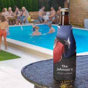 Enfriador De Botellas Bandera Americana Doblada Personalizada Patriótica