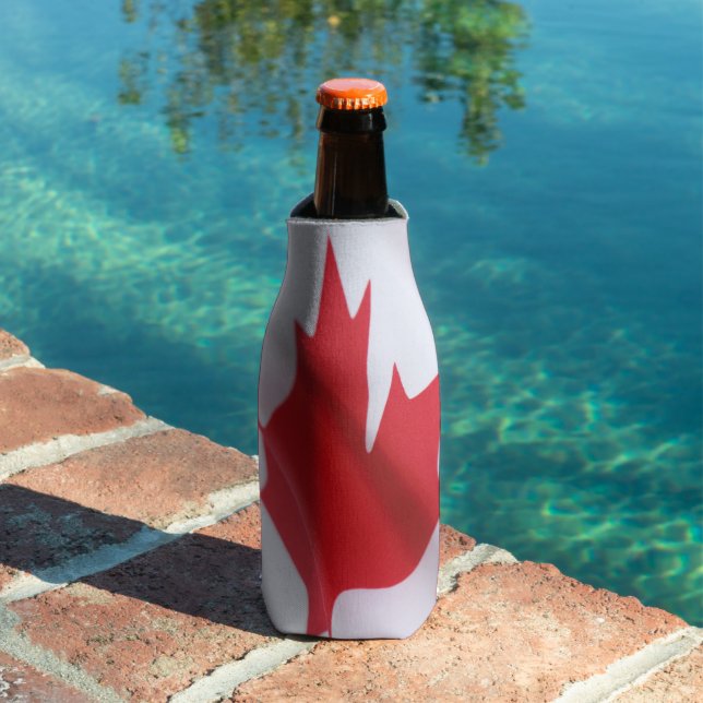Enfriador De Botellas Bandera Canadá (Piscina in situ)