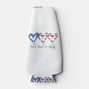 Enfriador De Botellas Bandera de EE. UU. Corazones Patrióticos 4 de Juli
