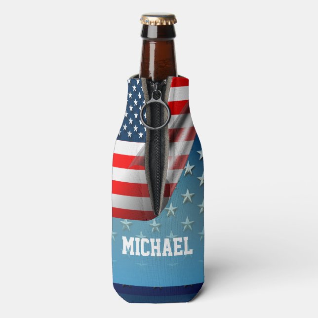 Enfriador De Botellas Bandera de Estados Unidos (Reverso de la botella)