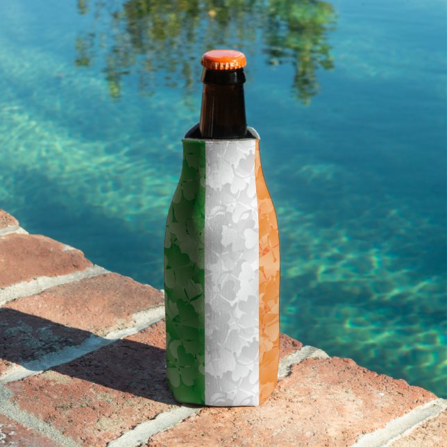 Enfriador De Botellas Bandera de Irlanda con un patrón de shamrock (Piscina in situ)