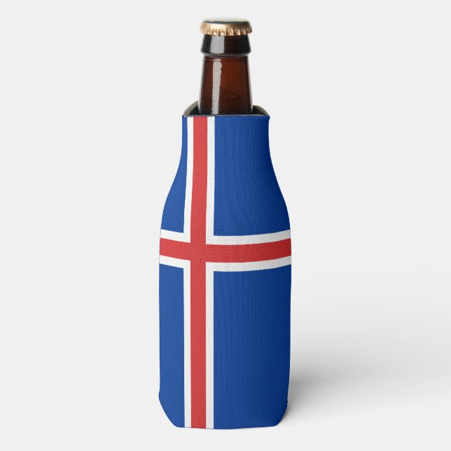 Enfriador De Botellas Bandera de Islandia (Frente de la botella)
