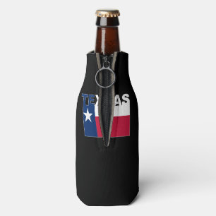 Enfriador De Botellas Bandera de texto de Texas