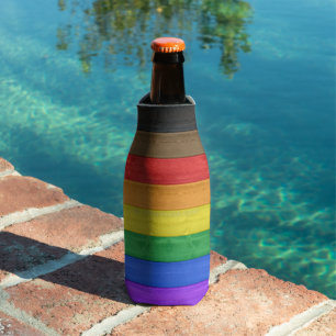 Enfriador De Botellas Bandera del orgullo gay inclusiva de SlipperyJoe,