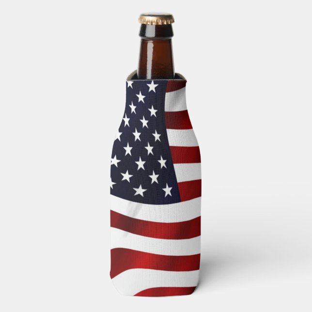 Enfriador De Botellas Bandera estadounidense (Frente de la botella)