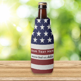 Enfriador De Botellas Bandera estadounidense Patriótica Botella Personal