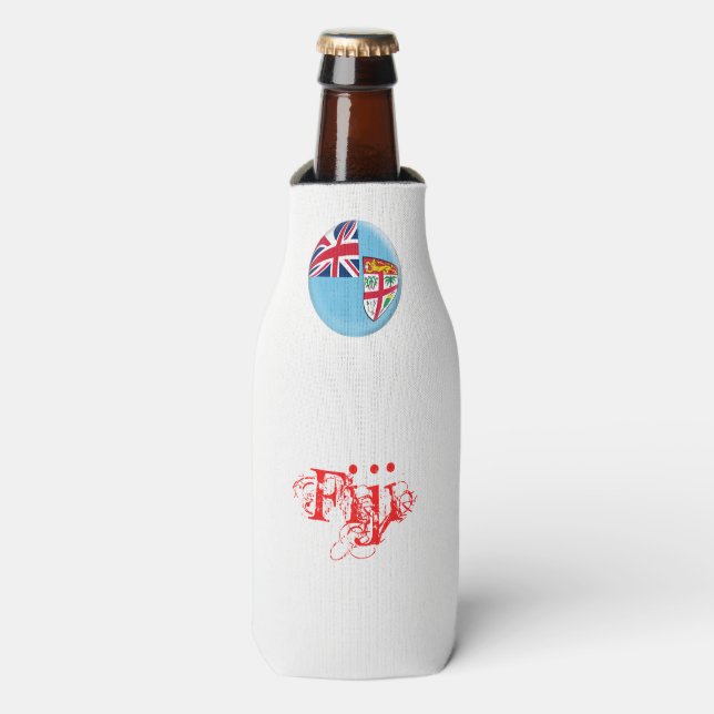 Enfriador De Botellas Bandera fiyiana de Fiyi (Frente de la botella)