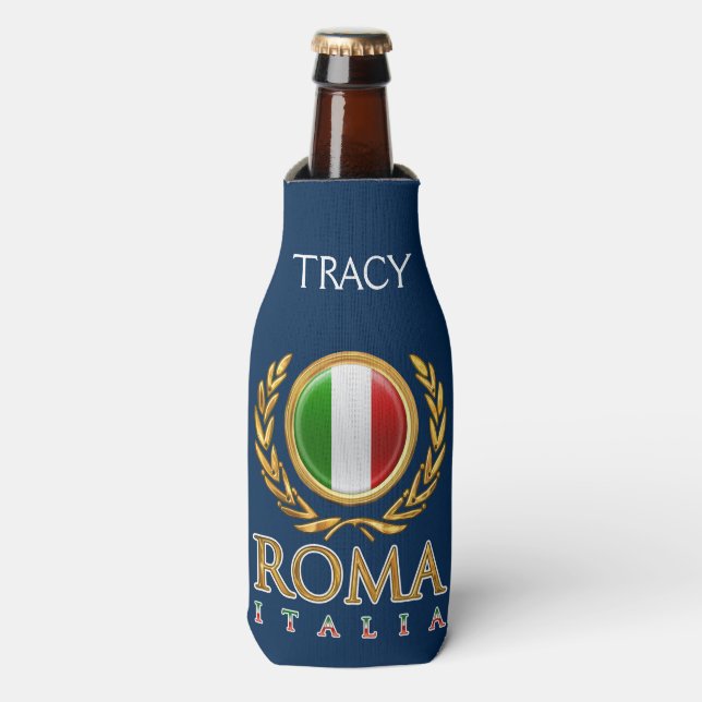 Enfriador De Botellas Bandera italiana personalizado (Frente de la botella)