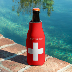Enfriador De Botellas Bandera personalizada de Suiza Schweiz Suiza Europ